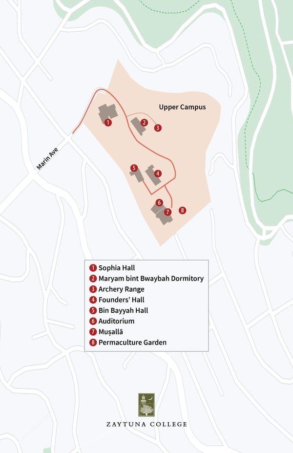 Upper Campus Map 5.5x8.5